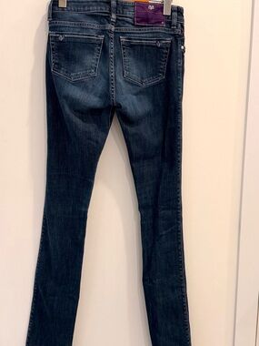 dVb Denim by Victoria Beckham Skinny Jeans Dark Wash Purple Patch